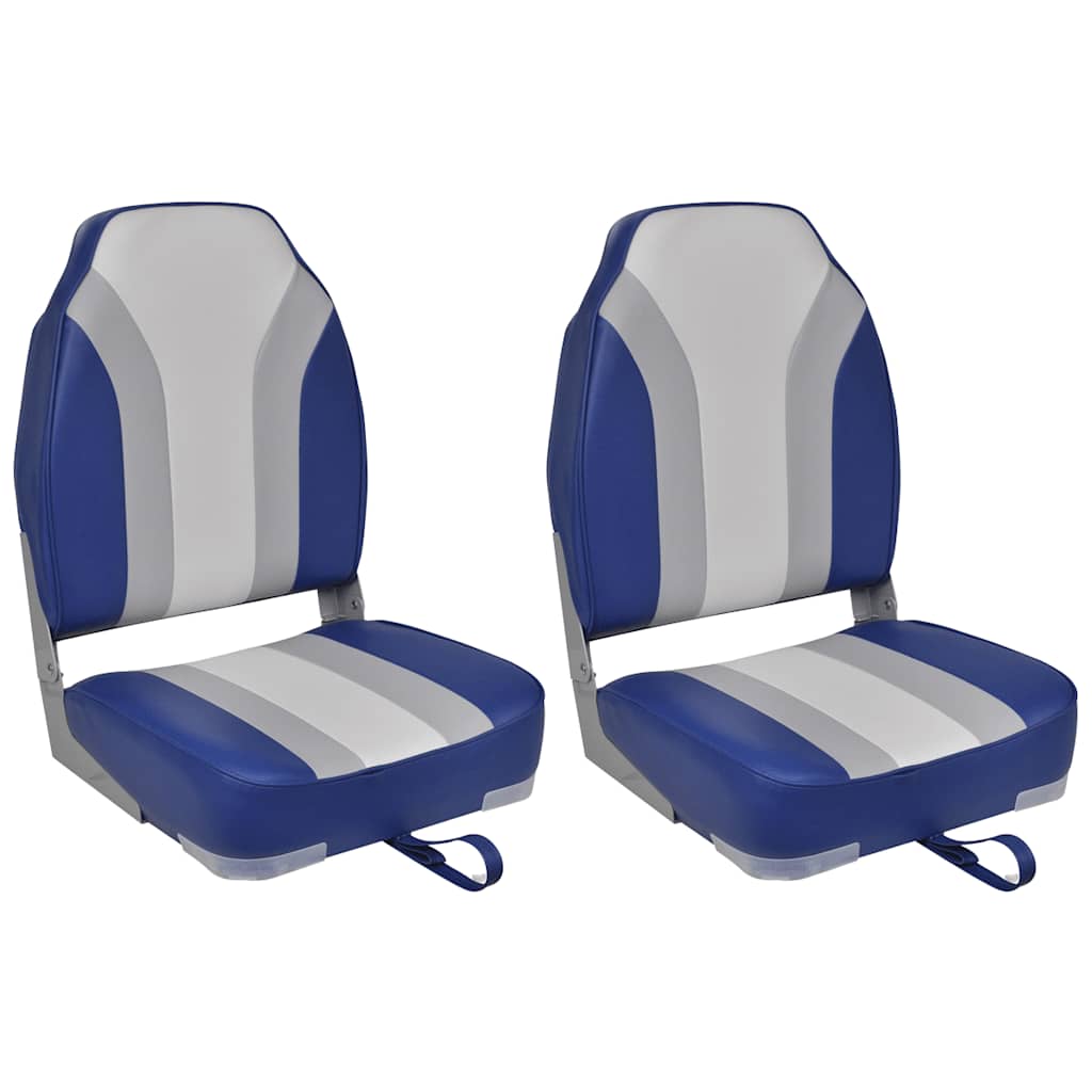 Vidaxl bootstoelen inklapbaar 2 st met hoge rugleuning