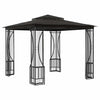 Vidaxl prieel met netten 300x300x265 cm antracietkleurig