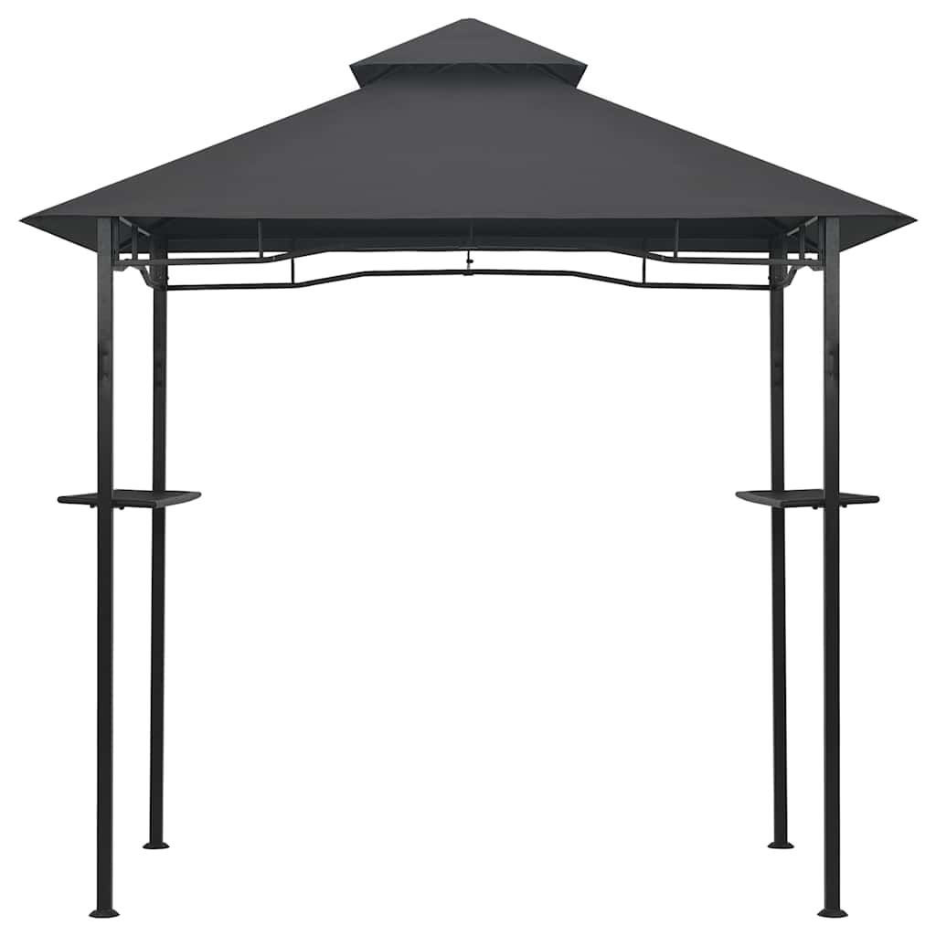 Vidaxl barbecue paviljoen 240x150x255 cm staal antraciet
