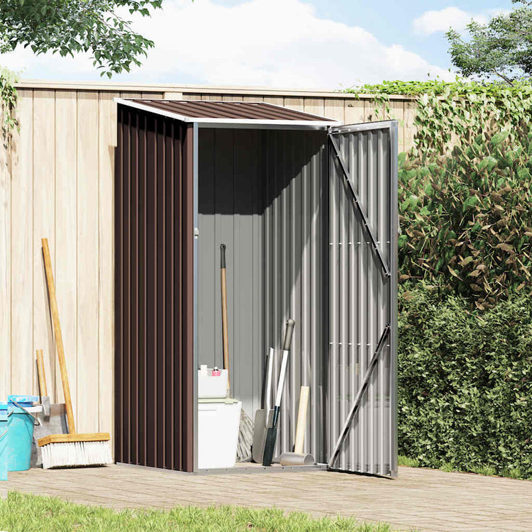 Vidaxl tuinschuur 87x98x159 cm gegalvaniseerd staal bruin