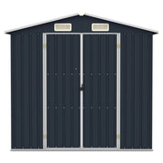 VidaXL Tuinschuur 205x129x183 cm gegalvaniseerd staal antraciet - afbeelding 3