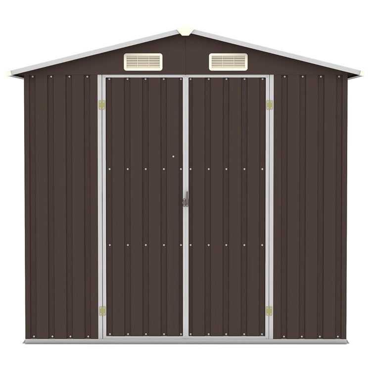 VidaXL Tuinschuur 205x129x183 cm gegalvaniseerd staal bruin