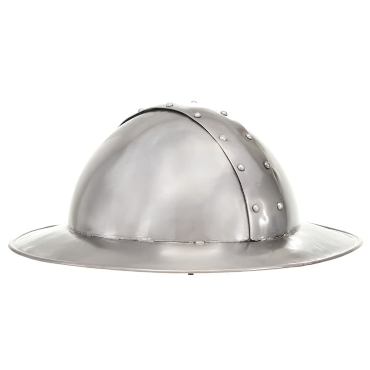 Vidaxl ridderhelm middeleeuws replica larp staal zilverkleurig