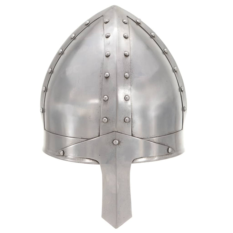 Vidaxl ridderhelm middeleeuws replica larp staal zilverkleurig