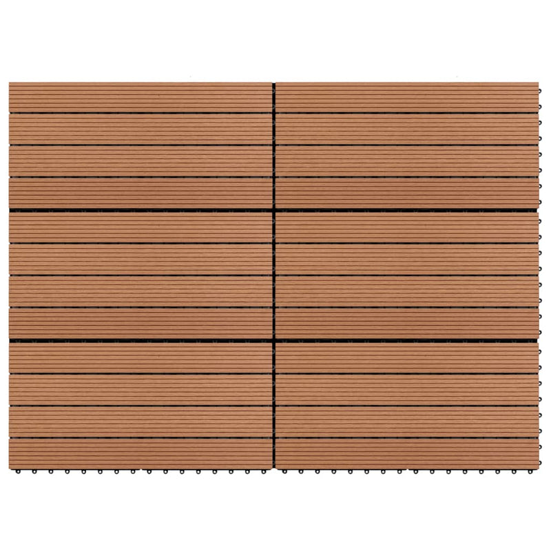 Vidaxl tegels 6 st 1m² 60x30 cm hkc bruin
