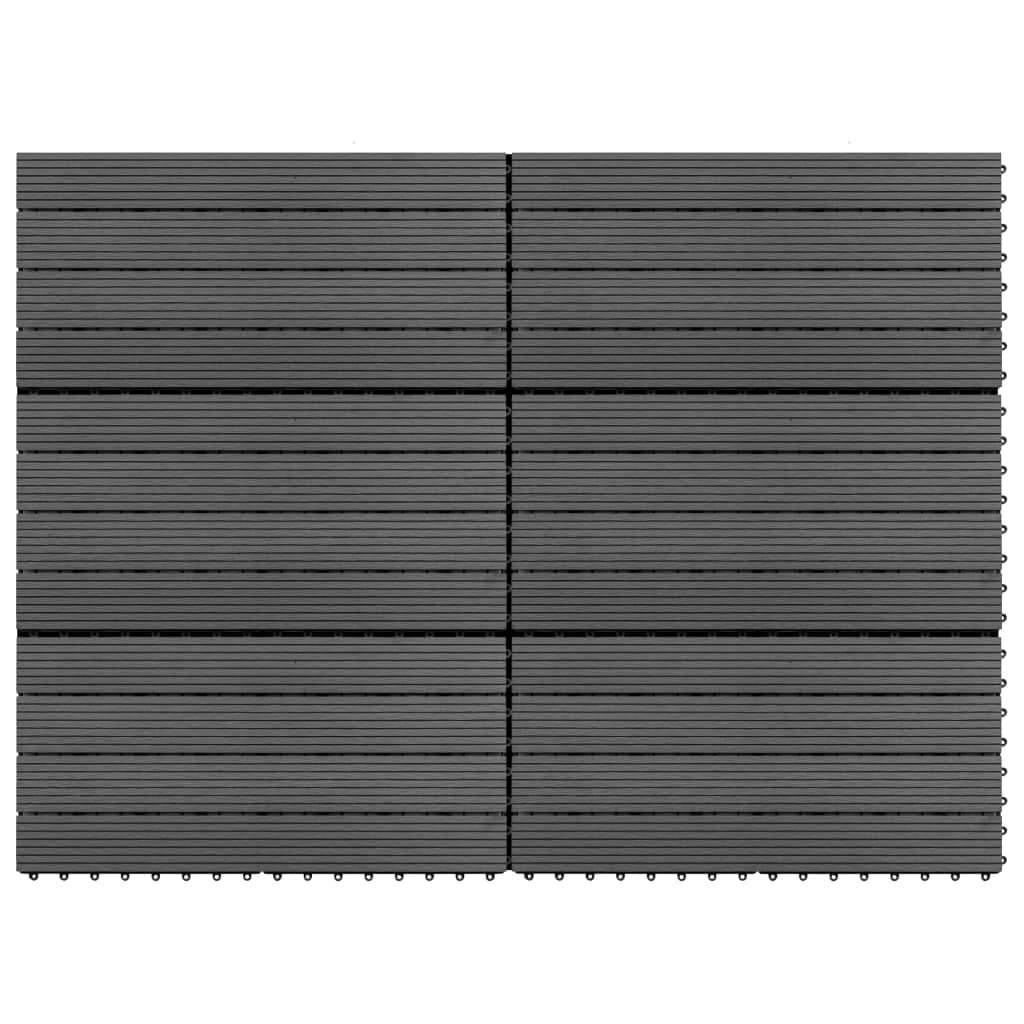 Vidaxl tegels 6 st 1m² 60x30 cm hkc grijs