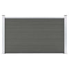 Vidaxl schutting 180x105 cm hkc grijs