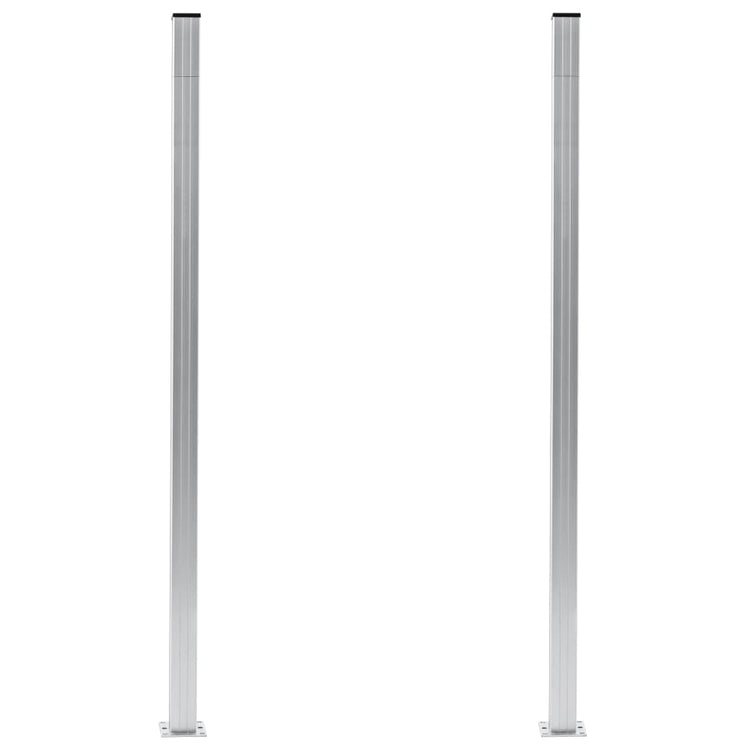 Vidaxl schuttingpalen 2 st 185 cm aluminium
