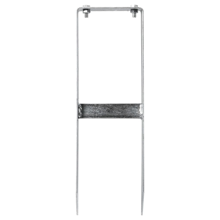 Vidaxl grondpinnen voor hkc schutting 2 st 40 cm staal