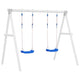 Vidaxl schommelzitjes 2 st met touwen 37x15 cm polyetheen blauw