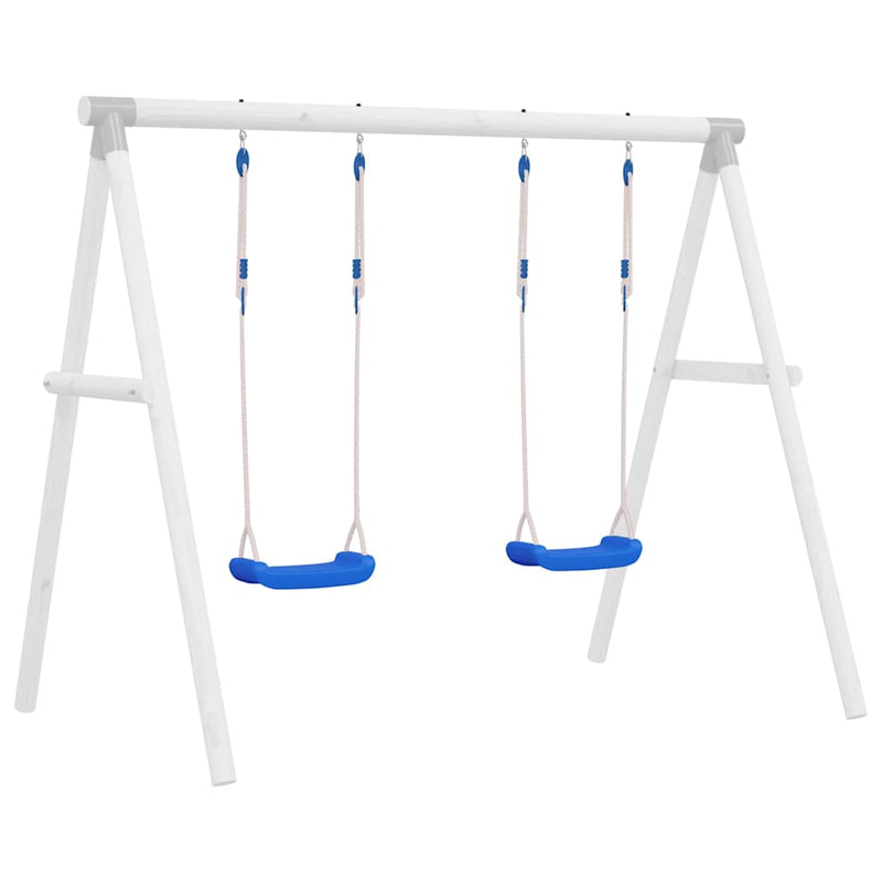 Vidaxl schommelzitjes 2 st met touwen 37x15 cm polyetheen blauw
