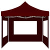 Vidaxl partytent inklapbaar met wanden 2x2 m aluminium bordeauxrood