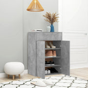 Vidaxl schoenenkast 60x35x84 cm bewerkt hout betongrijs - afbeelding 3