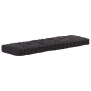 Vidaxl palletvloerkussen 120x40x7 cm katoen zwart - afbeelding 2