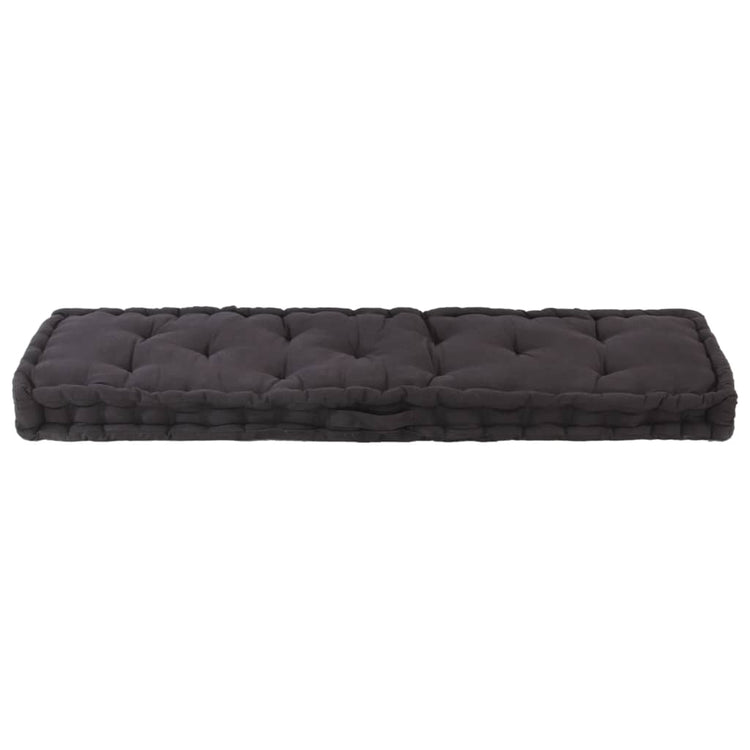 Vidaxl palletvloerkussen 120x40x7 cm katoen zwart