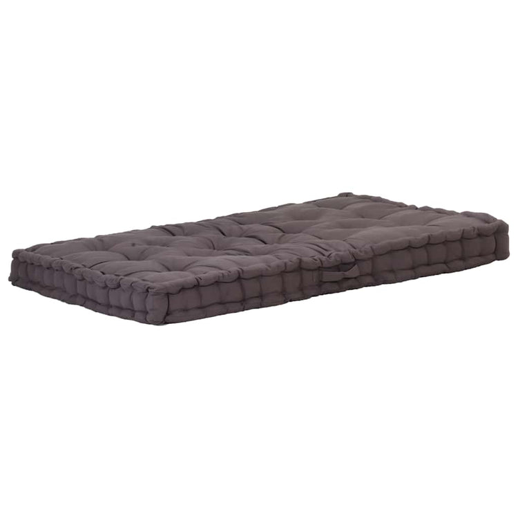Vidaxl palletvloerkussen 120x80x10 cm katoen antraciet