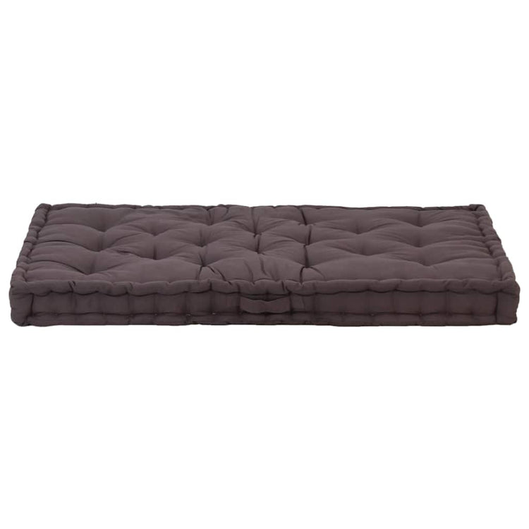 Vidaxl palletvloerkussen 120x80x10 cm katoen antraciet