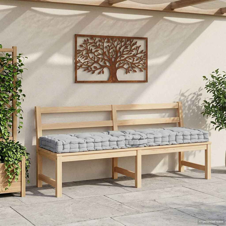 Vidaxl palletvloerkussen 120x40x7 cm katoen grijs