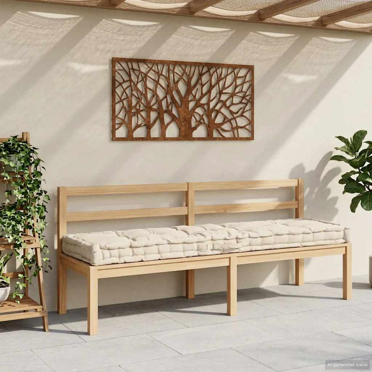 Vidaxl palletvloerkussen 120x40x7 cm katoen beige