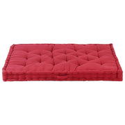 Vidaxl palletvloerkussen 120x80x10 cm katoen bordeauxrood - afbeelding 3