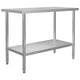 Vidaxl keukenwerktafel 120x60x85 cm roestvrij staal