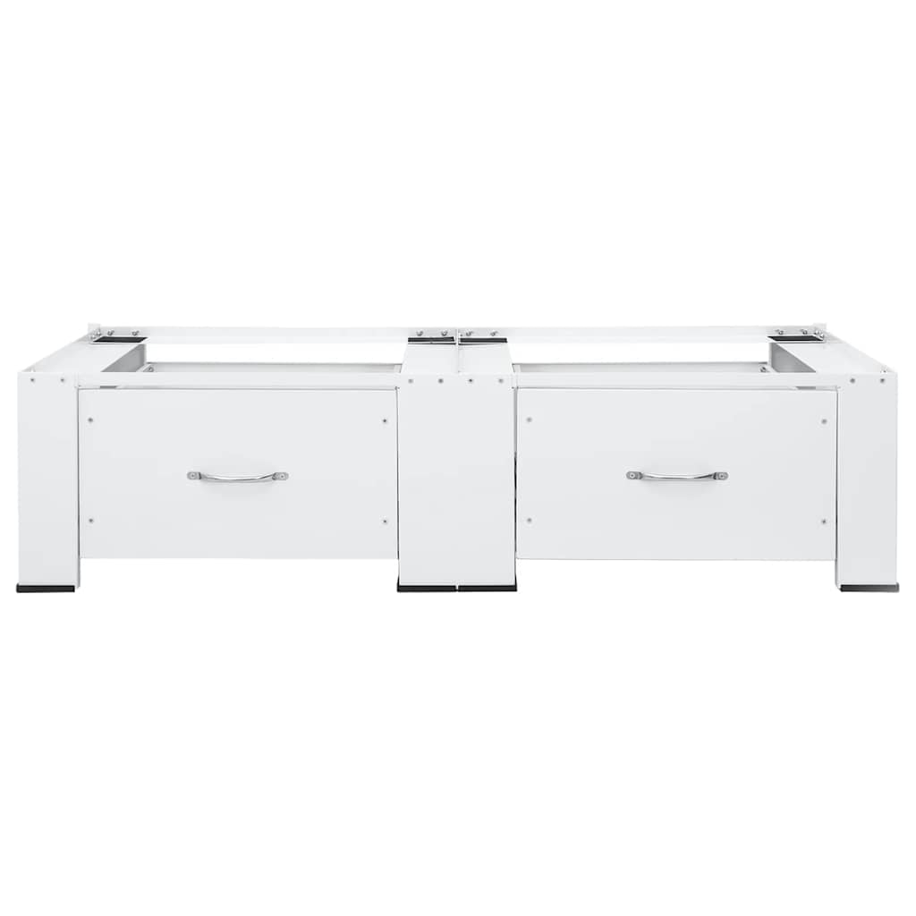Vidaxl wasmachine- en drogerverhoger dubbel met lades wit