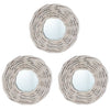 Vidaxl spiegels 3 st 15 cm wicker wit