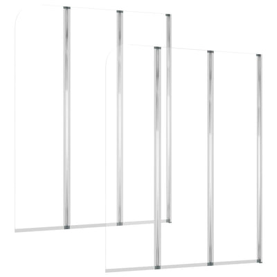 VidaXL Badwanden 2 st 104x130 cm gehard glas transparant