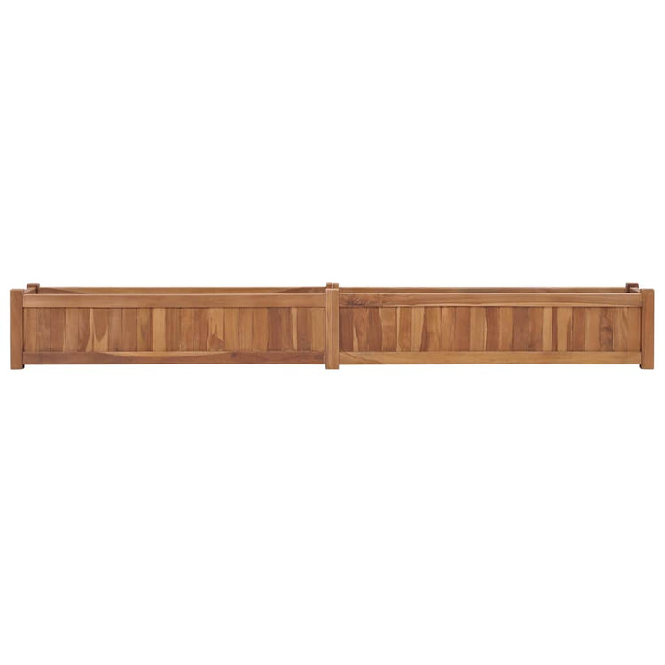 Vidaxl plantenbak verhoogd 200x30x25 cm massief teakhout