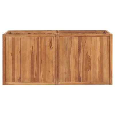 Vidaxl plantenbak verhoogd 150x50x70 cm massief teakhout