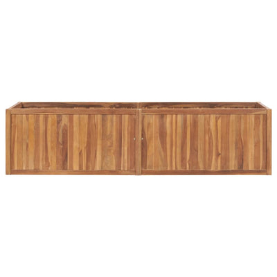 Vidaxl plantenbak verhoogd 200x50x50 cm massief teakhout