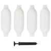Vidaxl bootstootkussens 4 st 41x11,5 cm pvc wit