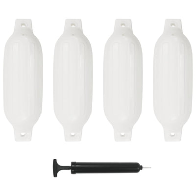 Vidaxl bootstootkussens 4 st 41x11,5 cm pvc wit