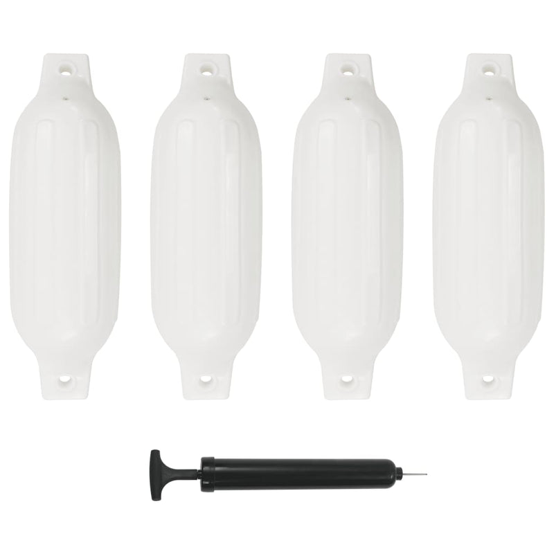 Vidaxl bootstootkussens 4 st 41x11,5 cm pvc wit