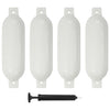 Vidaxl bootstootkussens 4 st 51x14 cm pvc wit