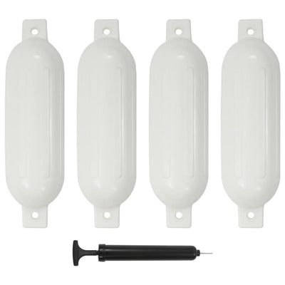 Vidaxl bootstootkussens 4 st 51x14 cm pvc wit