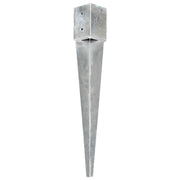 Vidaxl grondpinnen 6 st 10x10x76 cm gegalvaniseerd staal zilverkleurig - afbeelding 2