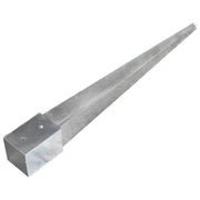 Vidaxl grondpinnen 6 st 10x10x91 cm gegalvaniseerd staal zilverkleurig - afbeelding 3