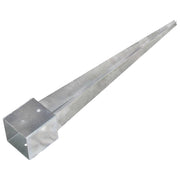 Vidaxl grondpinnen 2 st 12x12x89 cm gegalvaniseerd staal zilverkleurig - afbeelding 3