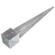 Vidaxl grondpinnen 2 st 14x14x91 cm gegalvaniseerd staal zilverkleurig - afbeelding 3