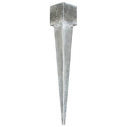 Vidaxl grondpinnen 6 st 14x14x91 cm gegalvaniseerd staal zilverkleurig - afbeelding 2