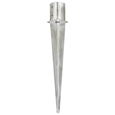 Vidaxl grondpinnen 2 st 12x91 cm gegalvaniseerd staal zilverkleurig