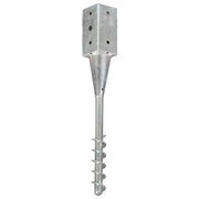 Vidaxl grondpinnen 6 st 7x7x56 cm gegalvaniseerd staal zilverkleurig - afbeelding 2
