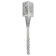 Vidaxl grondpinnen 6 st 8x8x57 cm gegalvaniseerd staal zilverkleurig - afbeelding 2