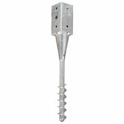 Vidaxl grondpinnen 6 st 10x10x57 cm gegalvaniseerd staal zilverkleurig - afbeelding 2