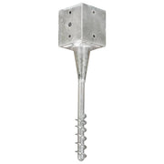 Vidaxl grondpinnen 2 st 12x12x56 cm gegalvaniseerd staal zilverkleurig - afbeelding 2