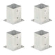 Vidaxl paalankers 4 st 101 mm gegalvaniseerd metaal