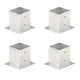Vidaxl paalankers 4 st 121 mm gegalvaniseerd metaal