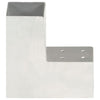 Vidaxl paalverbindingen 4 st l-vorm 81x81 mm gegalvaniseerd metaal