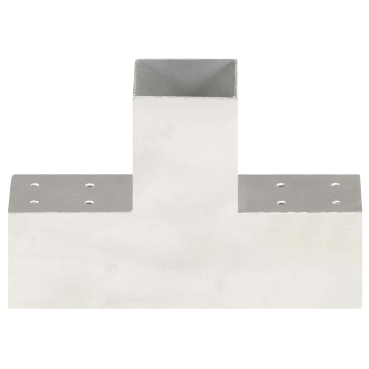 Vidaxl paalverbinding t-vorm 81x81 mm gegalvaniseerd metaal
